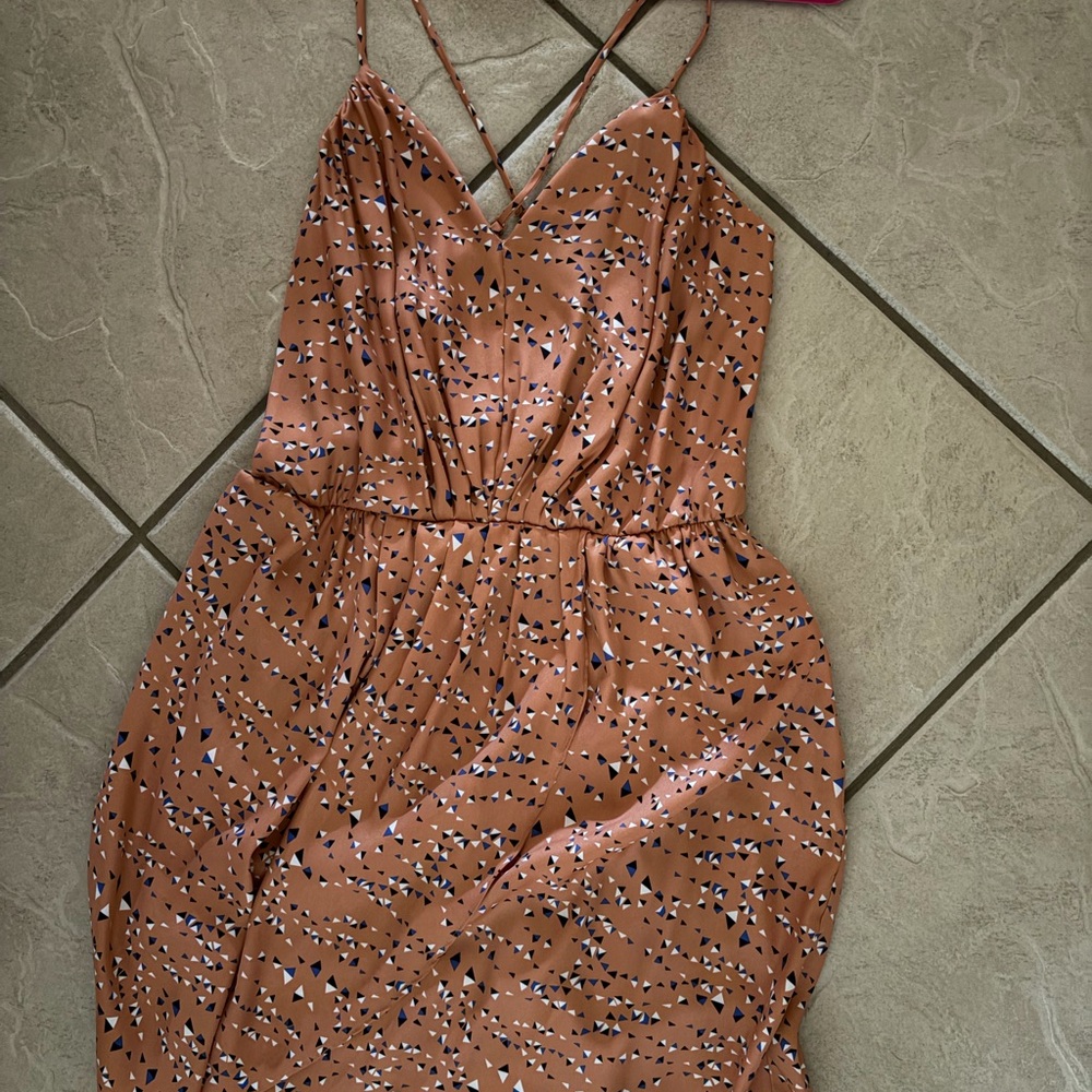 Bcbgeneration Strapless Brown Patterned Dress - image 2